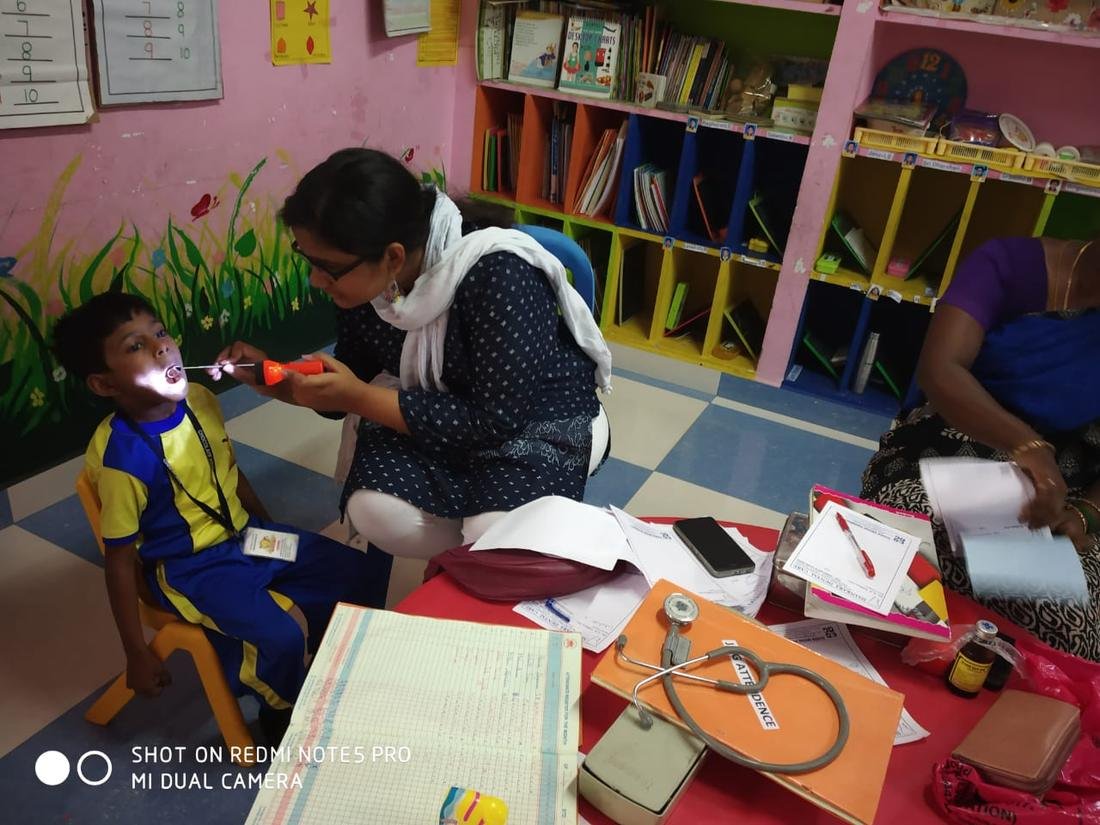 Health check-up at school