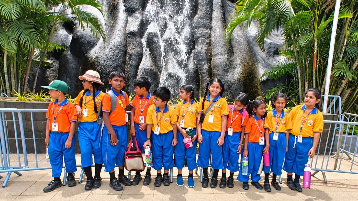 Students on a fun educational outing
